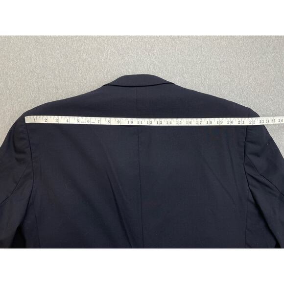 Jos A Bank Blazer Men 52R Navy Blue Wool Blend Stretch Gold Buttons - Picture 10 of 10